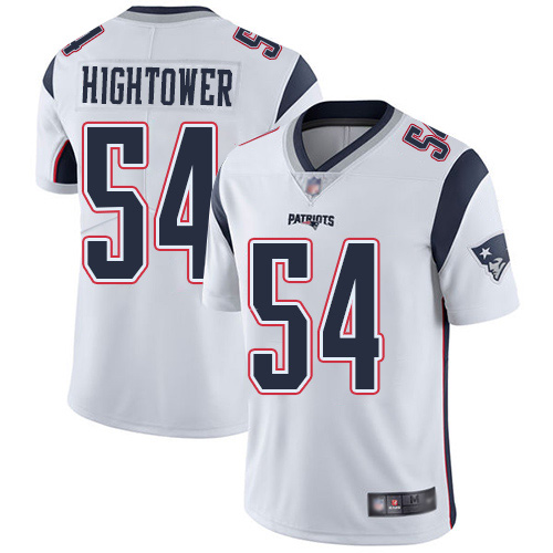 New England Patriots Football #54 Vapor Limited White Men Dont a Hightower Road NFL Jersey